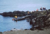 The Visitors’ Landing on Bartolomé, (Bartholomew Island)